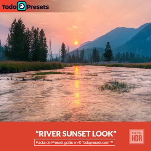 Aurora HDR Look River Sun